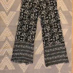 Printed Flare Pants